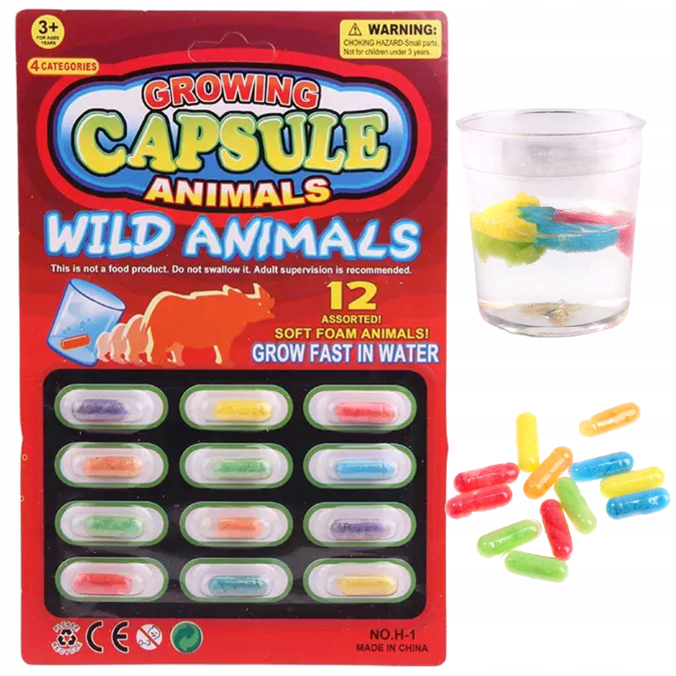 

Magiczne Kapsułki Rosnące W Wodzie Zwierzęta 12SZT