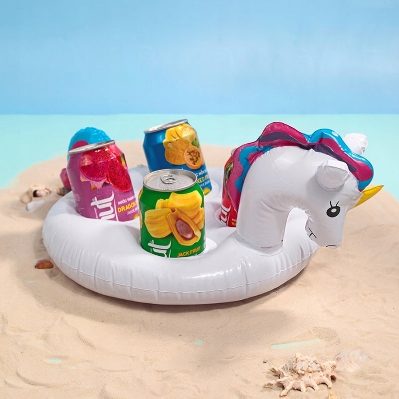 PODSTAWKA DMUCHANA POD KUBEK UCHWYT TACA NAPOJE DRINKI JEDNOROŻEC 4 OTWORY EAN (GTIN) 5906449309689