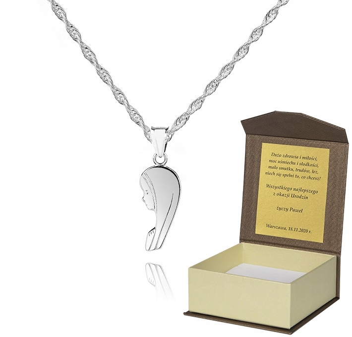 925 Stříbrný řetízek medailonek Dedikace 50 cm S1M14