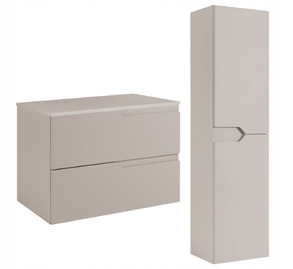 Sada závěsná koupelnová skříňka 80 sloupků 136 Přední části Mdf Deska Kašmír