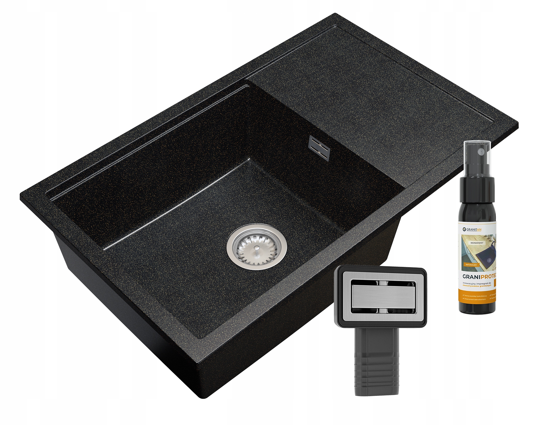 Granitový Drez S Odkvapkávačom 1 Komora Zlatý Roj