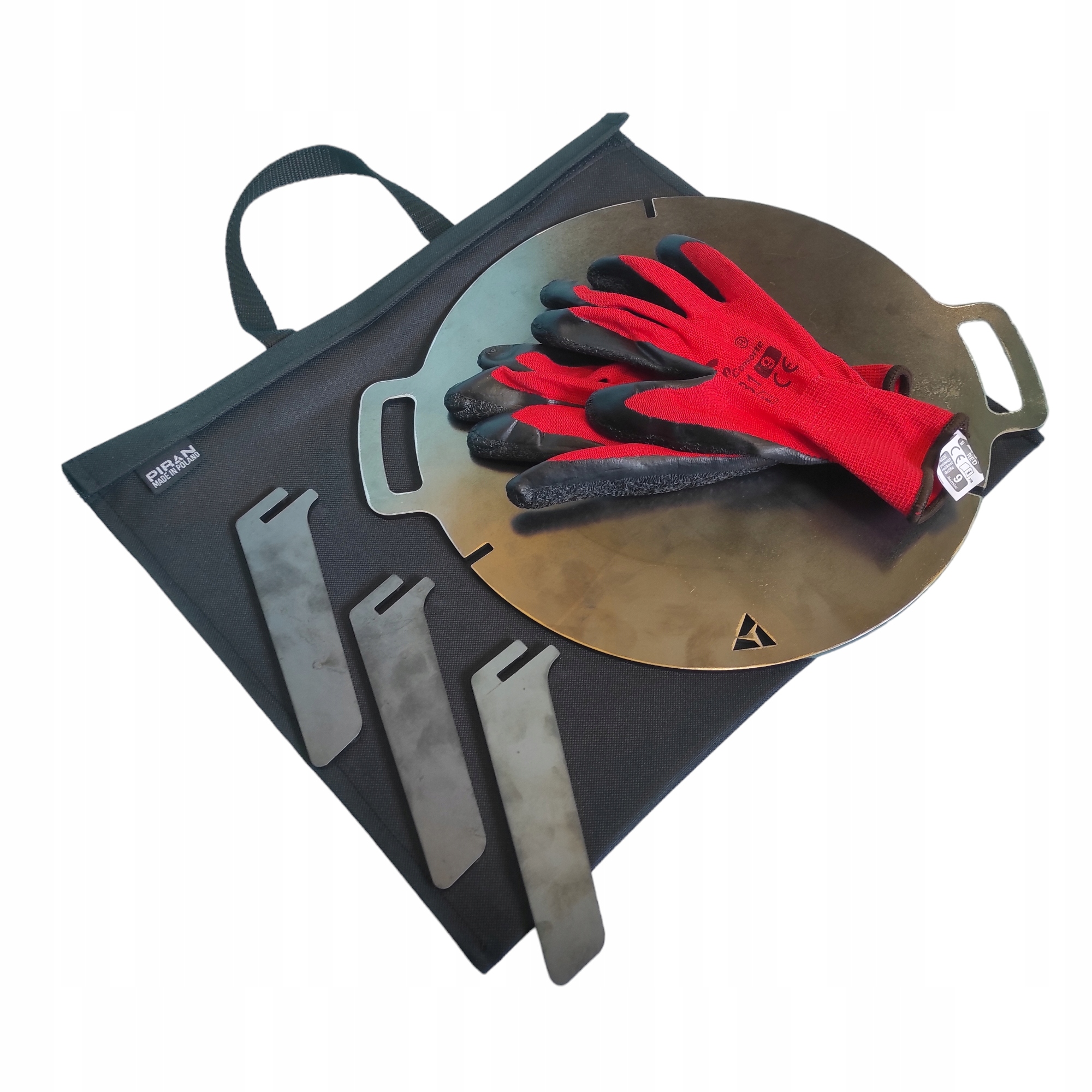 Silná grilovacia doska s nožičkami na oheň Piran Griddle