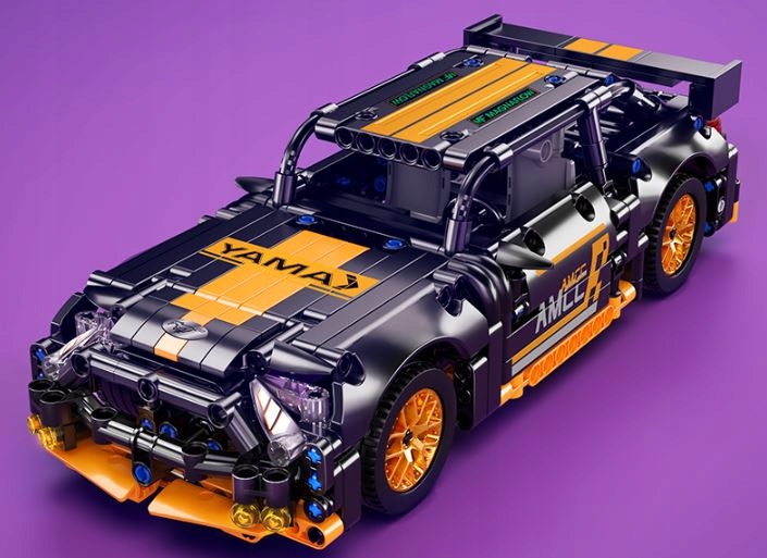 Klocki technic auto jak ford mustang pull back