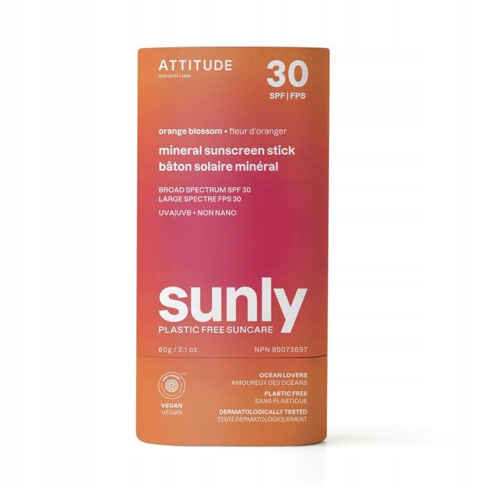 Attitude Minerální Ochranná Tyčina Na Tělo Pomarančové Květy Spf 30 Sunly