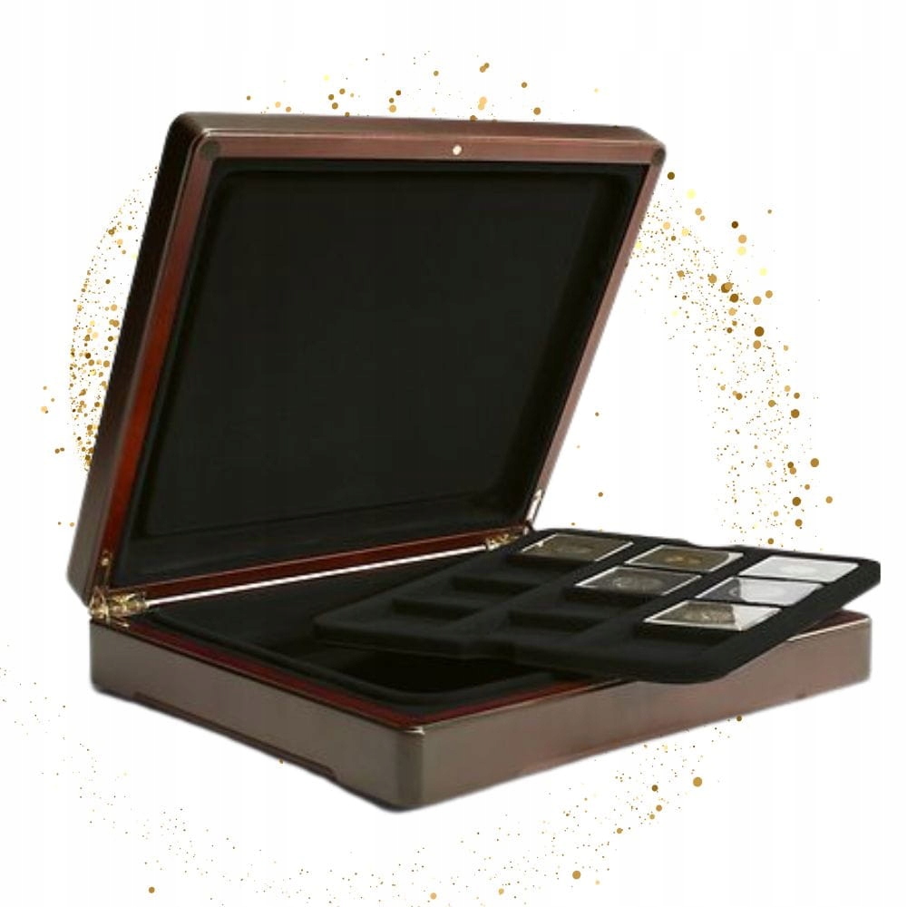 Pouzdro Mazzola na 12 mincí v kapslích Quadrum černá barva Leuchtturm