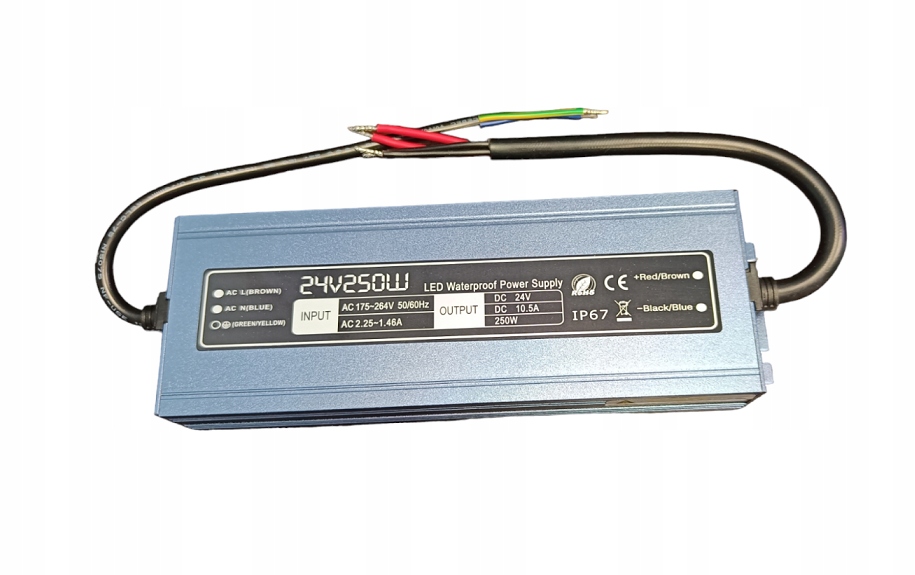 Yps Led zdroj slim IP67 24V 10,4A 250W hermetický