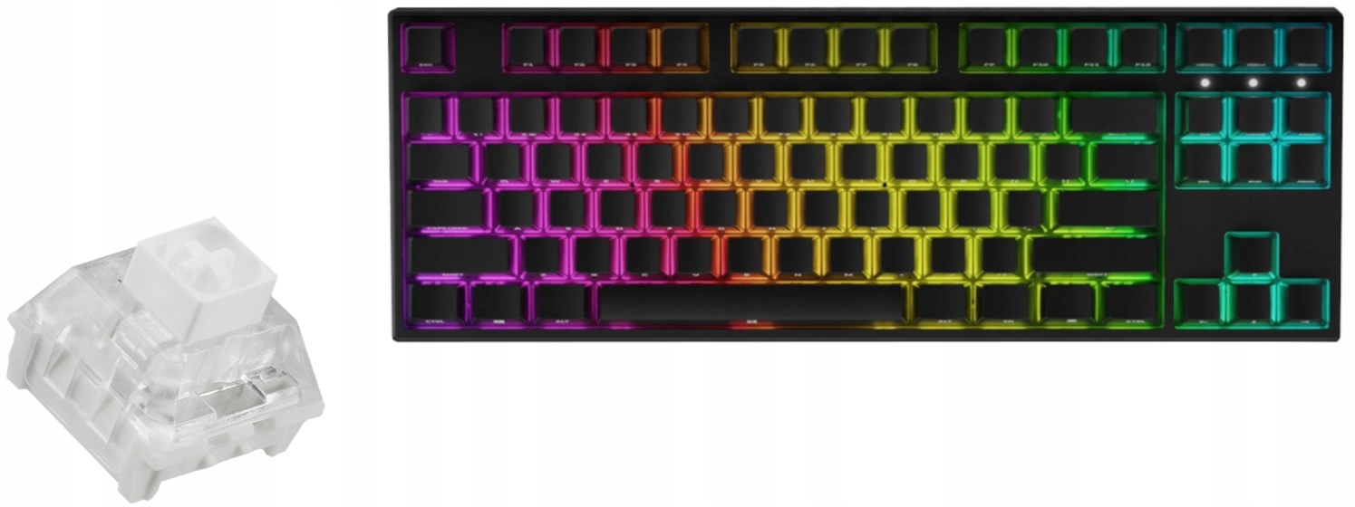 KLAWIATURA MECHANICZNA LED DREAMKEY TKL WHITE RGB