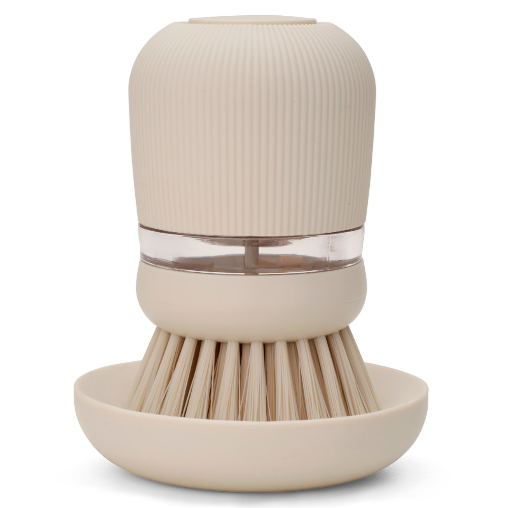 Levně Brabantia Kartáček na mytí nádobí s dávkovačem Soft Beige