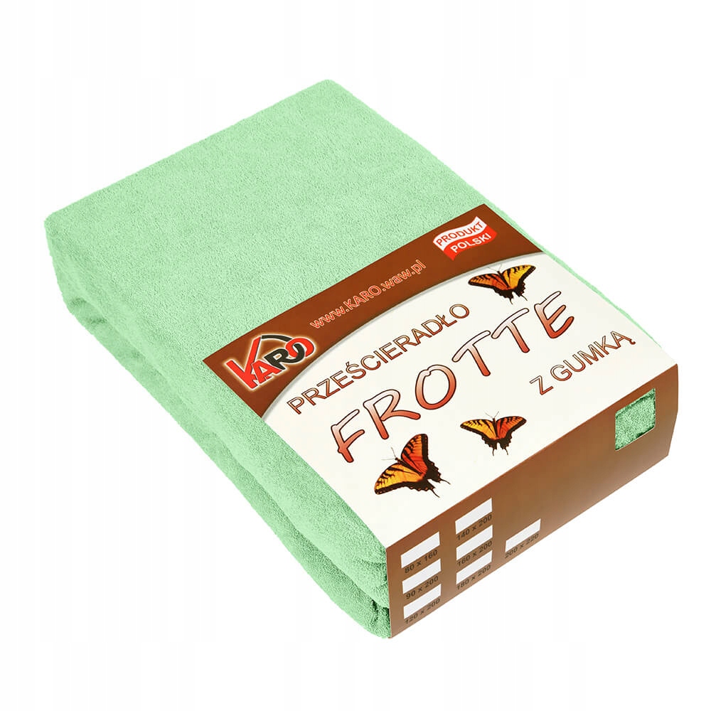 

Prześcieradło frotte z gumką 200x220 seledynowe