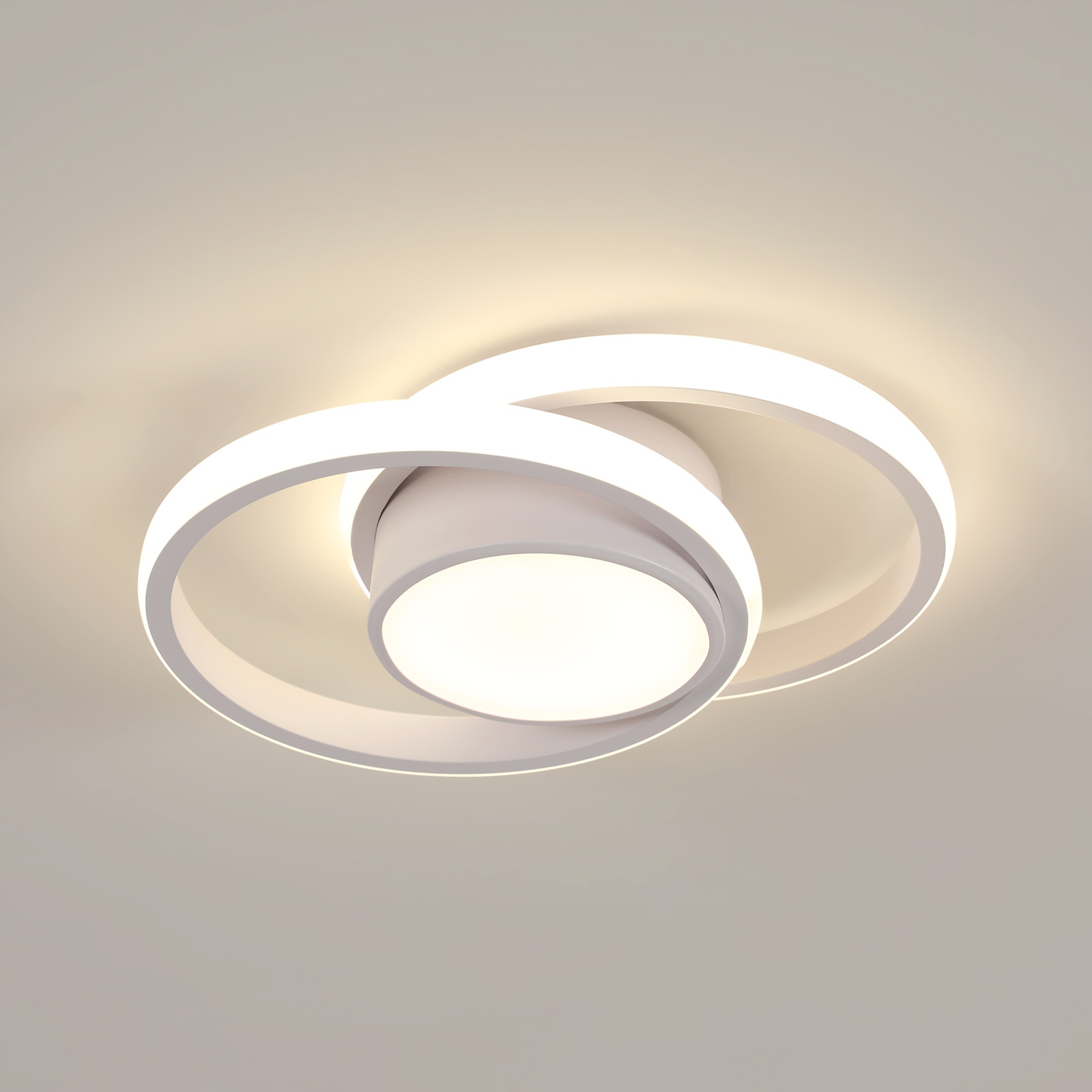 Lampa Sufitowa Biały Wisząca Led Do Kuchni Nowoczesna Okrągła 32W 4500K