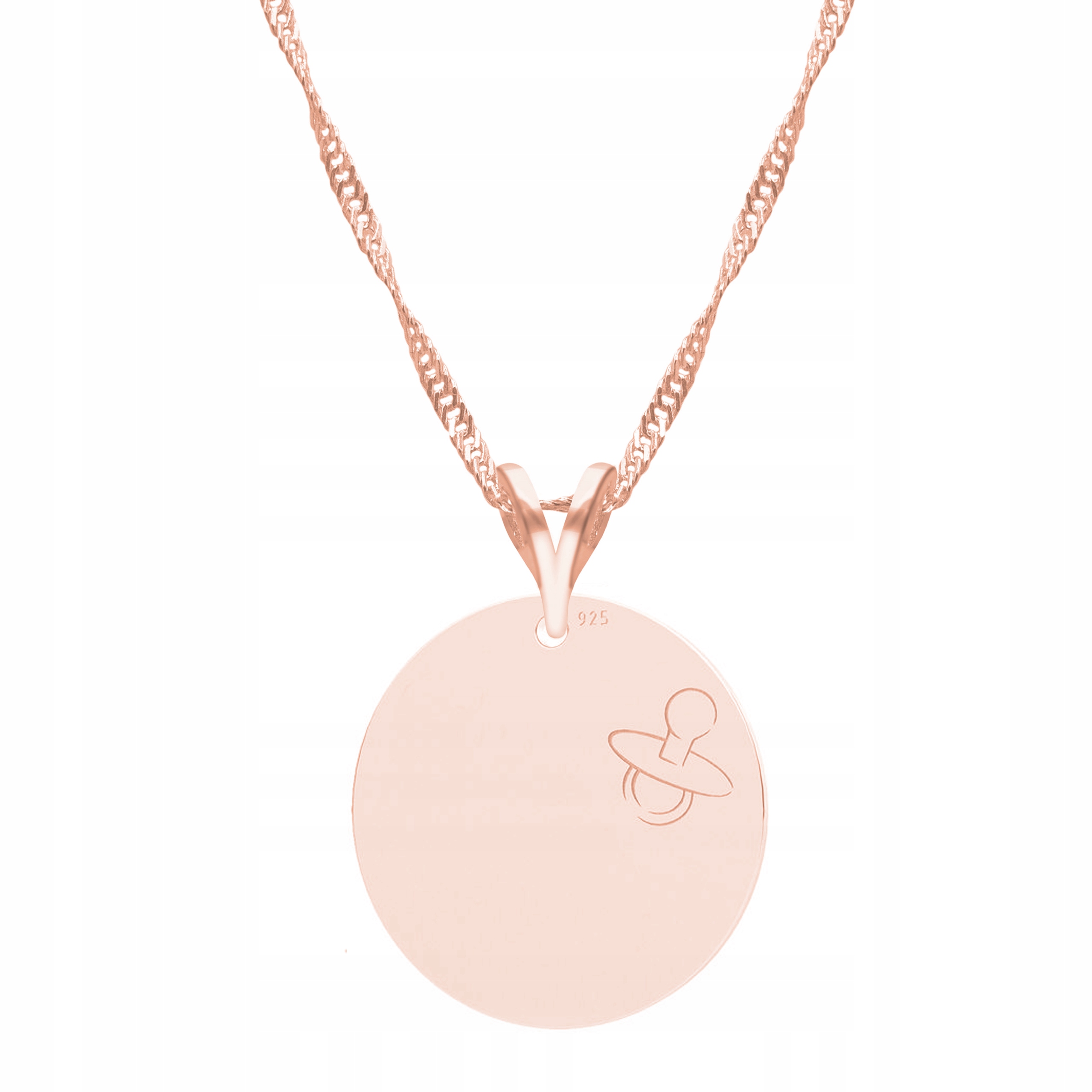 Řetízek zlatý náhrdelník 925 Plíšek Dudlík