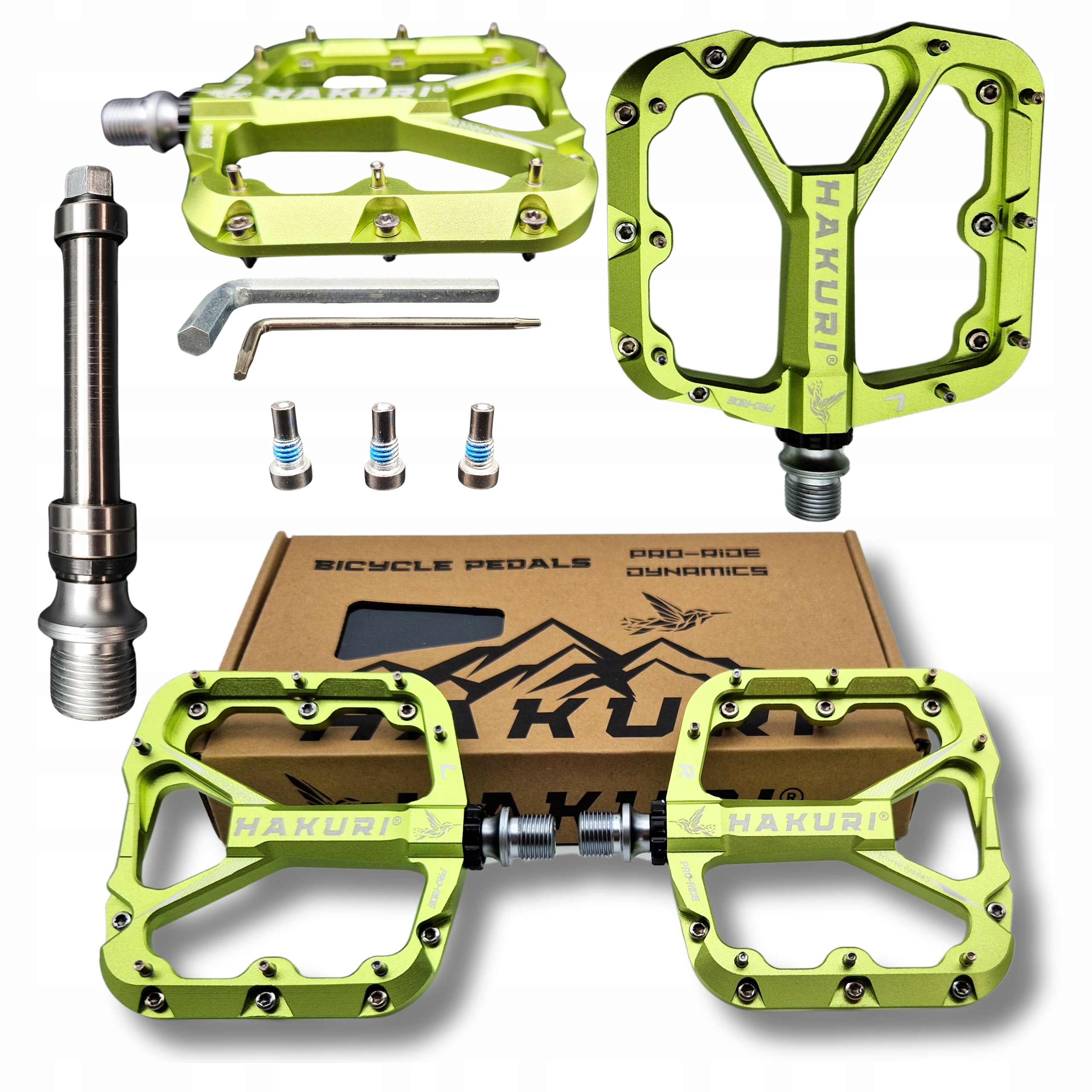 Pedały Rowerowe Platformowe Aluminiowe 3 łożyska maszynowe Uszczelnione Mtb