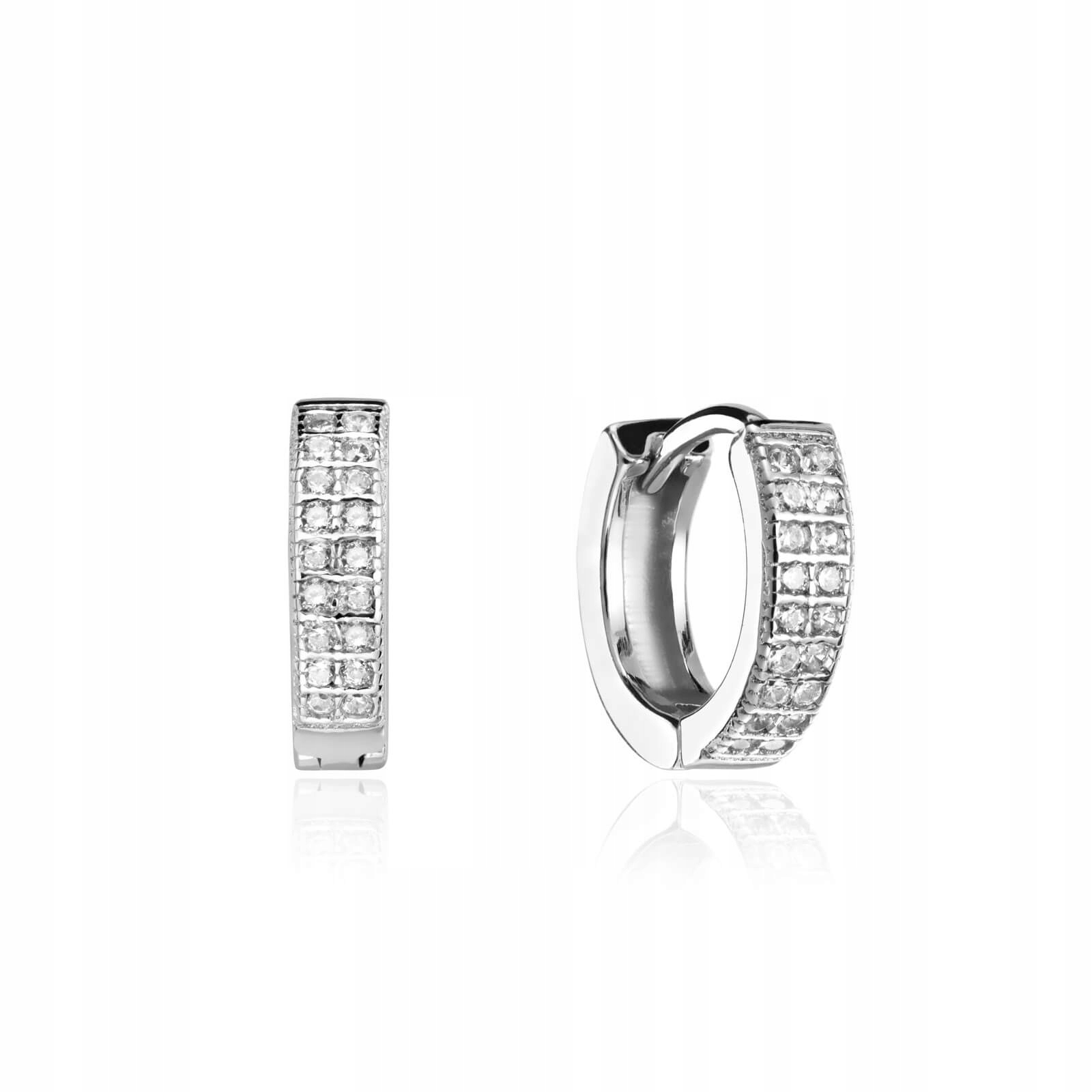 

Kolczyki srebrne kółka z cyrkoniami Sadva