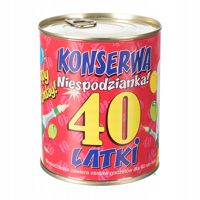

Konserwa 40-LATKI śmieszny na 40 urodziny
