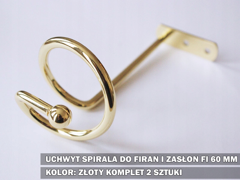UCHWYT SPIRALA DO FIRAN I ZASŁON FI 60 MM NOWOŚĆ Marka inna