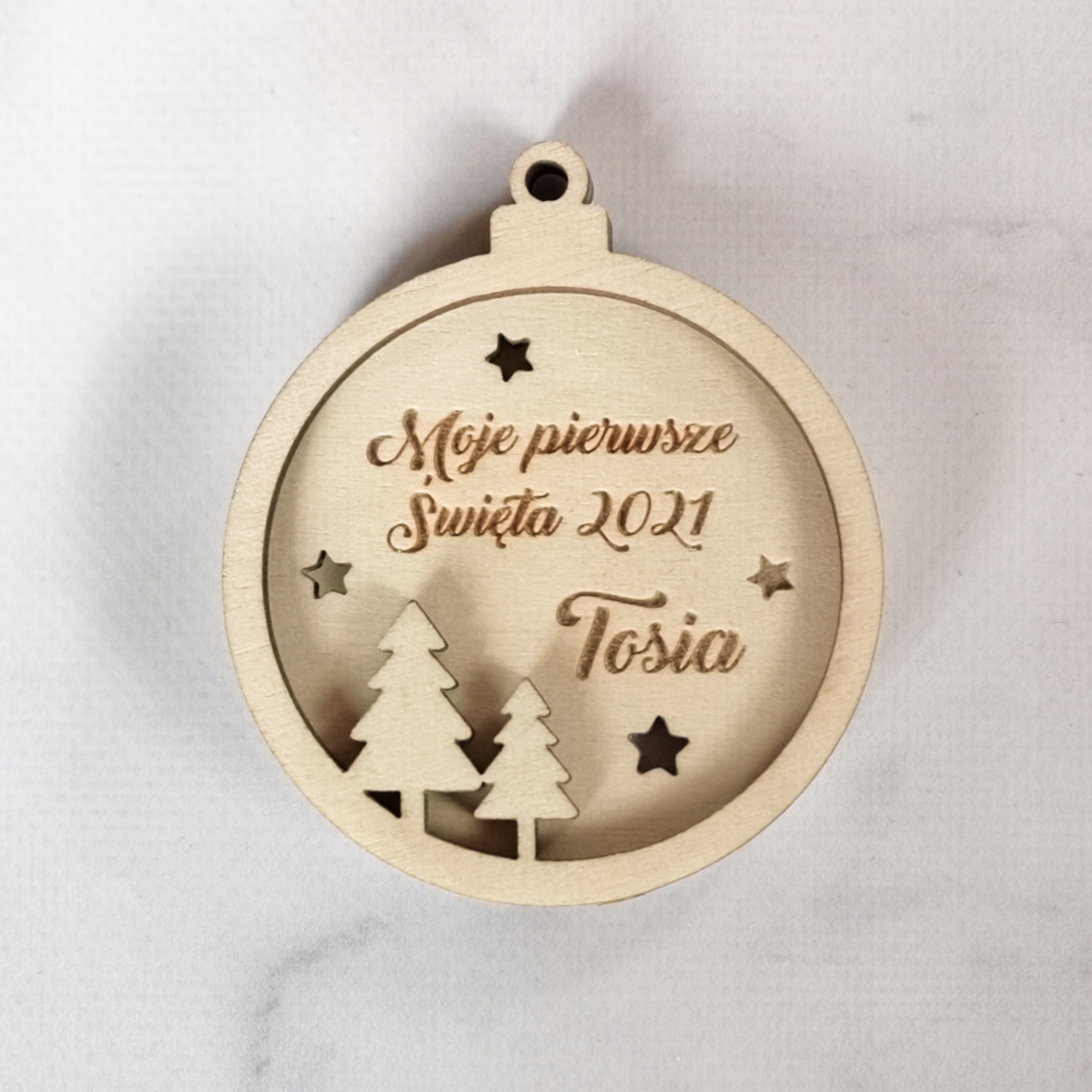 

Mała bombka 3D z imieniem i dowolnym napisem