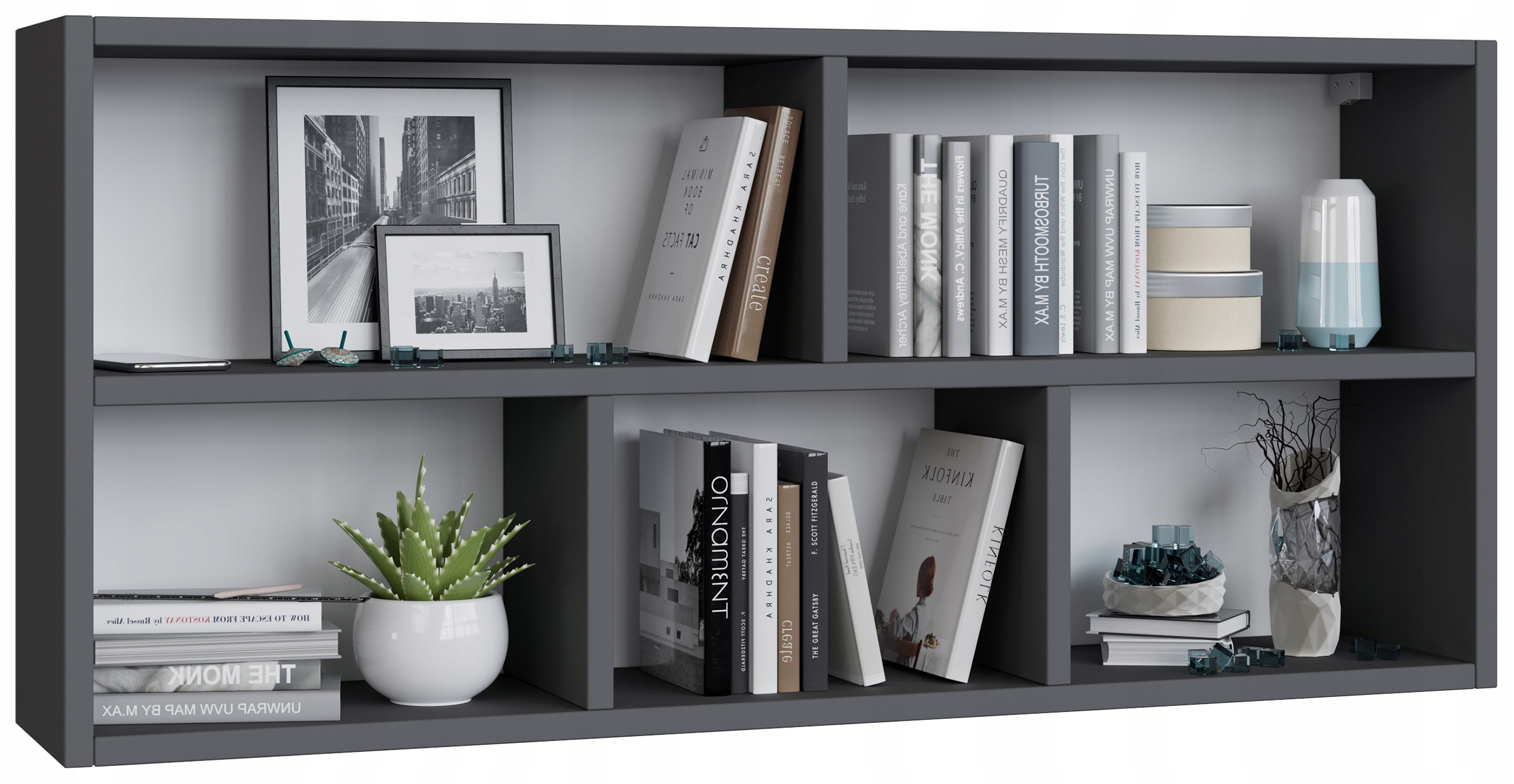 Szara półka wisząca, ścienna na książki 110 cm Kod producenta TMX-09