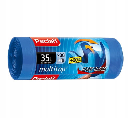 

Paclan worki na śmieci Multitop wiązane 35l 36szt