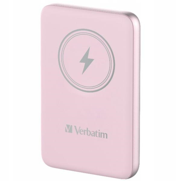 Verbatim indukční powerbanka „Go 15W 5000 mAh Wireless Magnetic růžová/p
