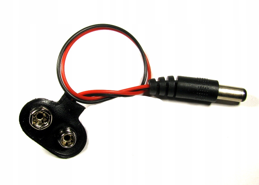 

Wtyk Adapter DC 2,5x5,5mm na klips 6F22