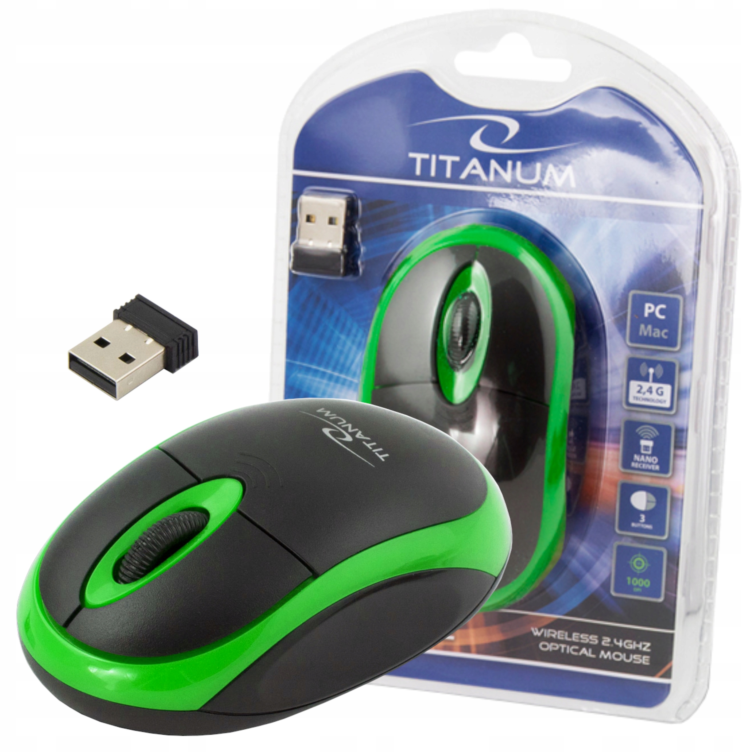 

Mysz Bezprzewodowa Usb 2,4GHz Titanum Vulture
