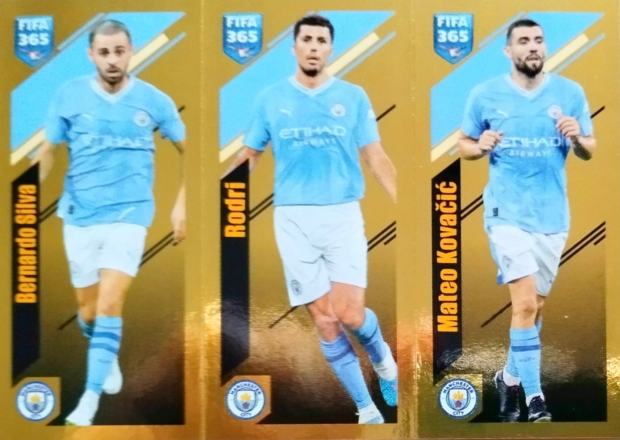 Panini naklejki Fifa 365 2024 Naklejka 91 a b c Manchester City Silva Rodri