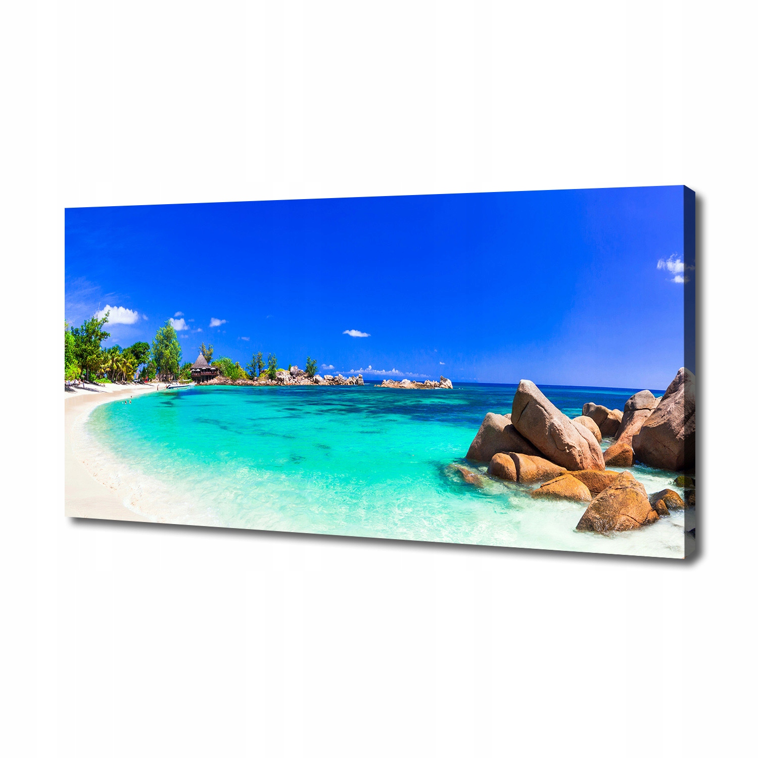 

Foto obraz na płótnie Plaża Seszele 140x70 cm