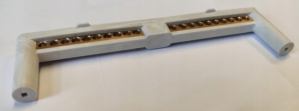 Listwa zerowa - uziemiająca z izolatorem 2x10 tor Kod producenta 718