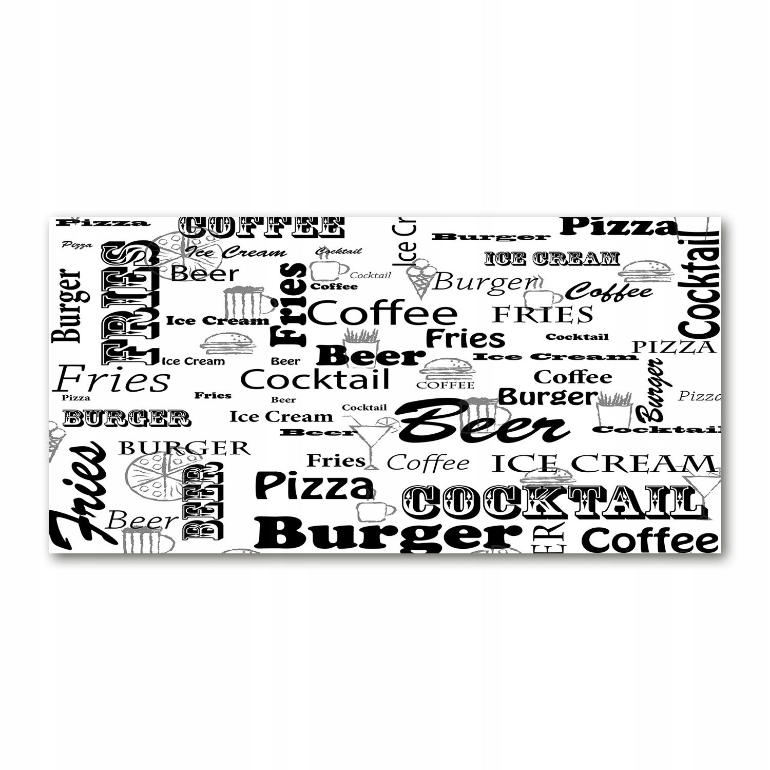 

Foto obraz szkło akryl Menu w restauracji 120X60cm