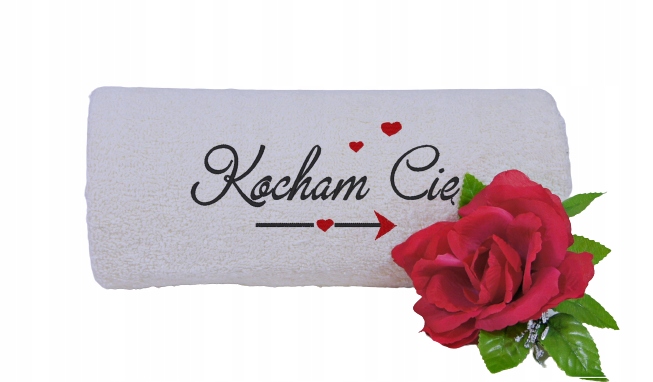 

Ręcznik Kocham Cię Walentynki 500g 70x140cm Haft