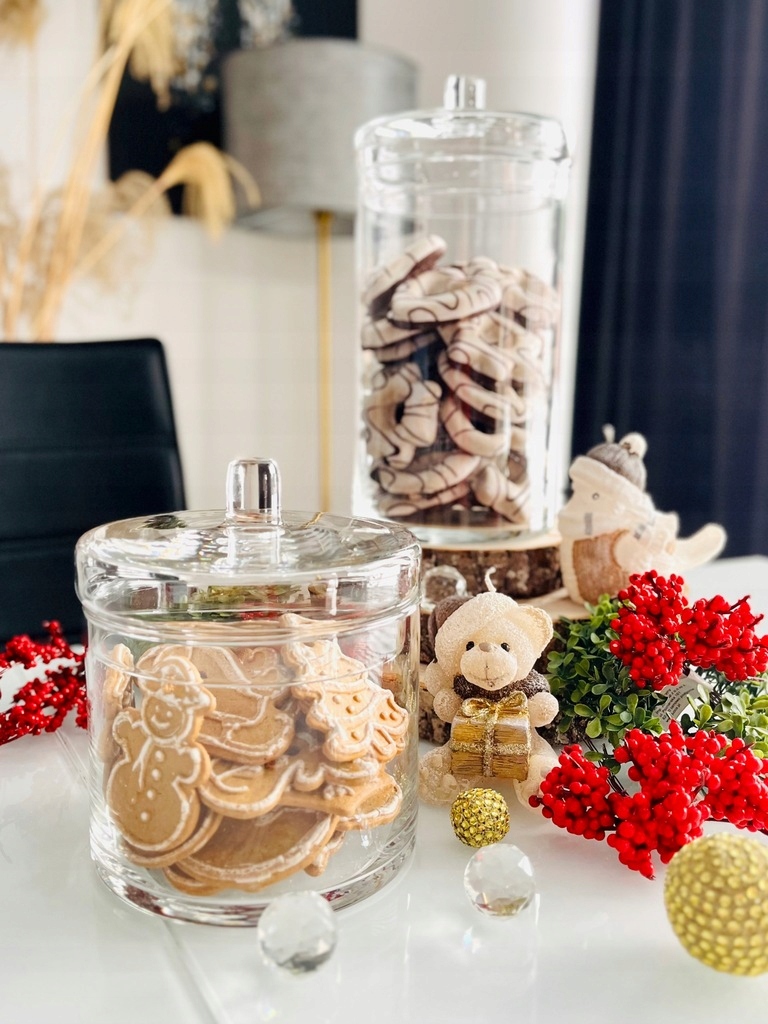 Bomboniera szklana pojemnik bombonierka h28 d15 Marka Dalia Decor