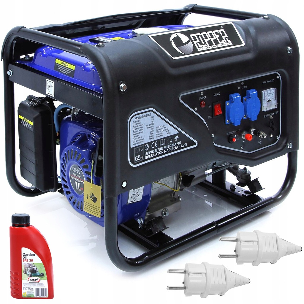 AGREGAT PRĄDOTWÓRCZY na miedzi !!! GENERATOR PRĄDU RIPPER 7KM AVR + OLEJ