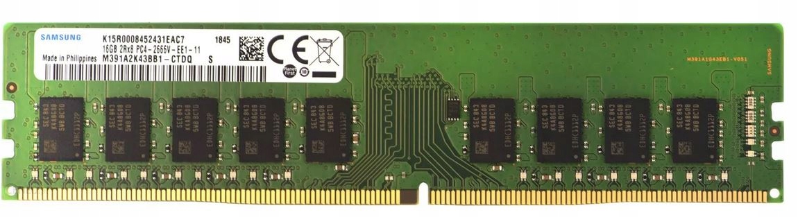 Samsung 16GB 2Rx8 DDR4 2666V-E M391A2K43BB1-CTD