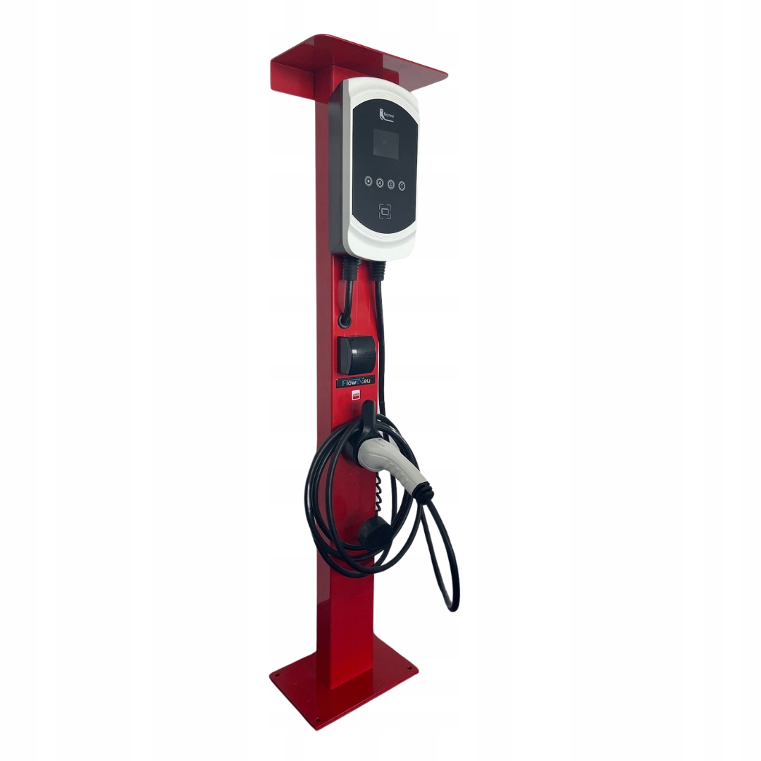 Flowev Hliníkový montážny stĺpik pre nabíjačky Ev, Wallbox 125 cm, farba Ral