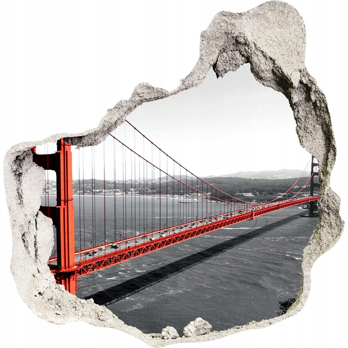 

Fototapeta dziura na ścianę 3d Most San Francisco