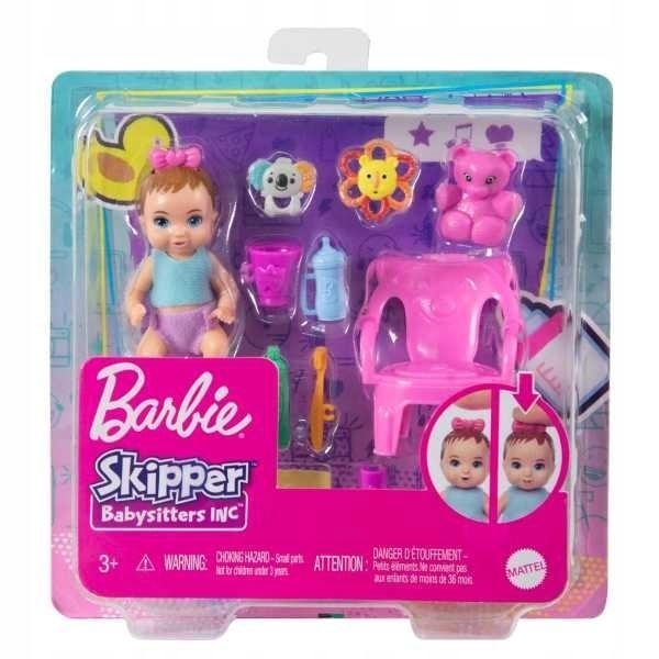 BARBIE LALKA DZIECKO + AKCESORIA HJY29, MATTEL