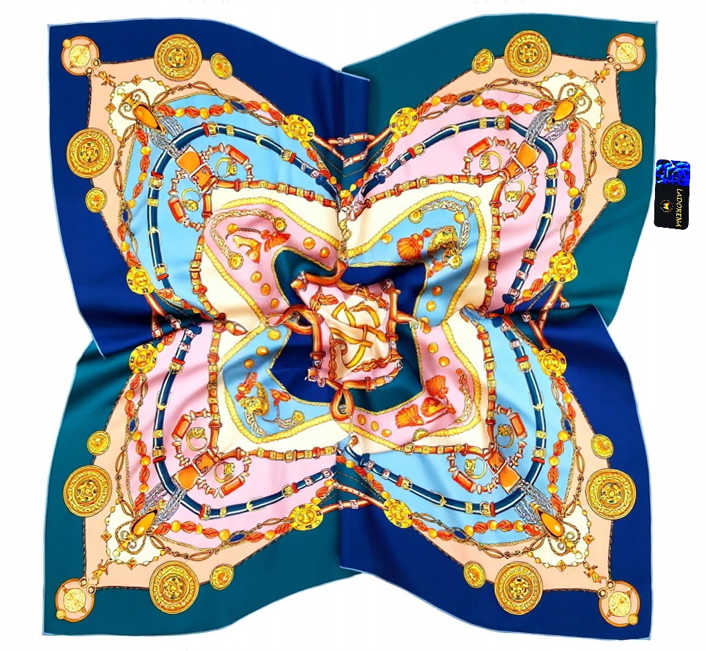 Hedvábný Šátek Hedvábí 100% Značka Prémiová Kvalita+