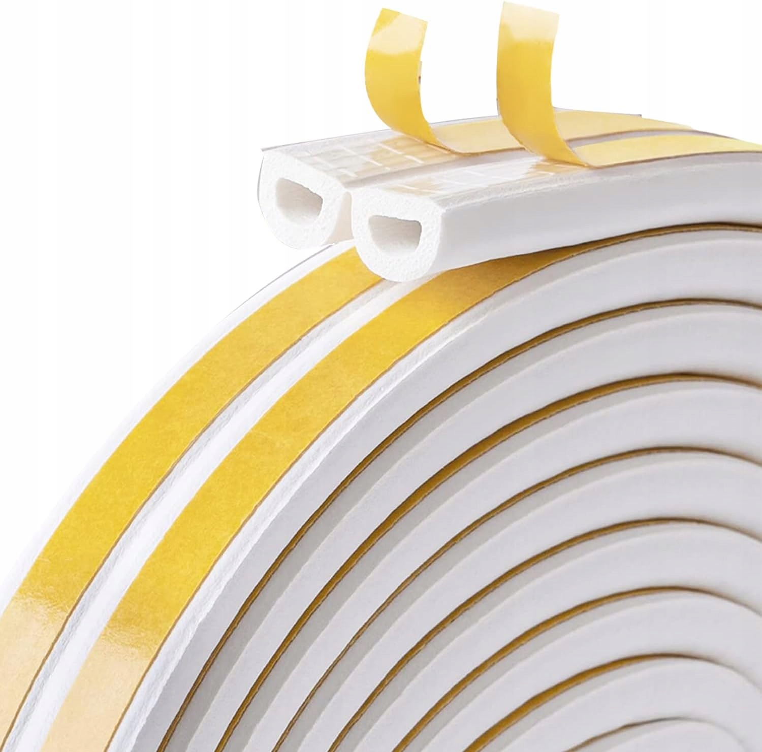 SAMOPRZYLEPNA TAŚMA USZCZELNIAJĄCA DO DRZWI, OKIEN, IZOLACJA AKUSTYCZNA Kolor biała