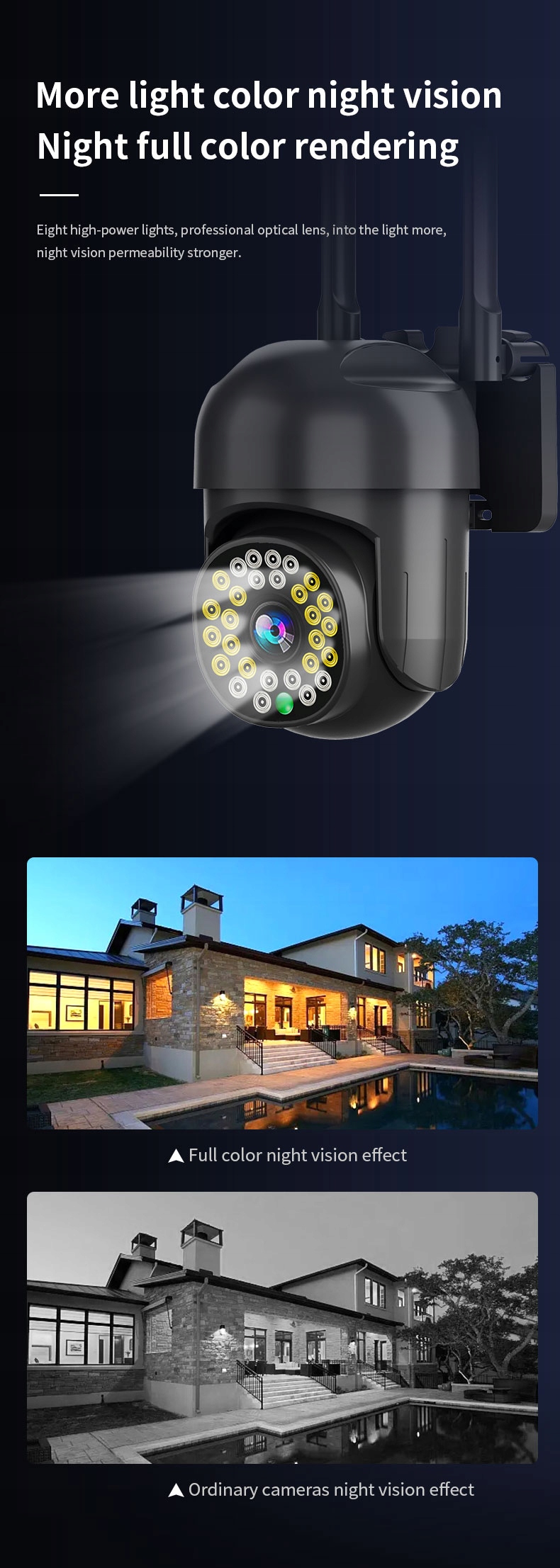 KAMERA OBROTOWA ZEWNĘTRZNA IP WIFI FULL HD TUYA Obudowa kopułkowa (dome)