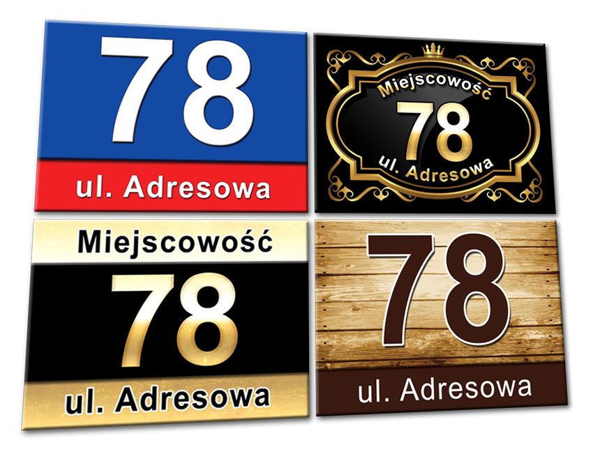 TABLICA TABLICZKA ADRESOWA NUMER DOM ULICA 40x30