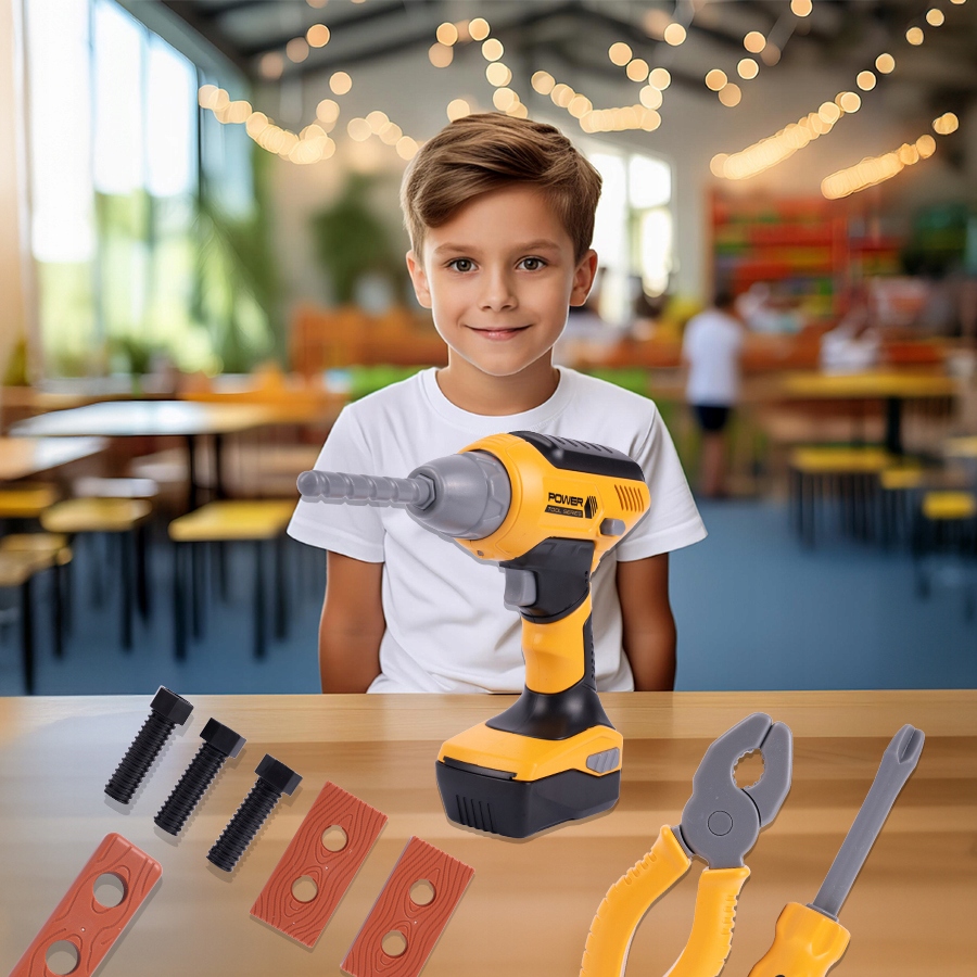 BEZPIECZNE NARZĘDZIA DLA DZIECI ZABAWKOWE WIERTARKA WKRĘTARKA NA BATERIE Marka Stator