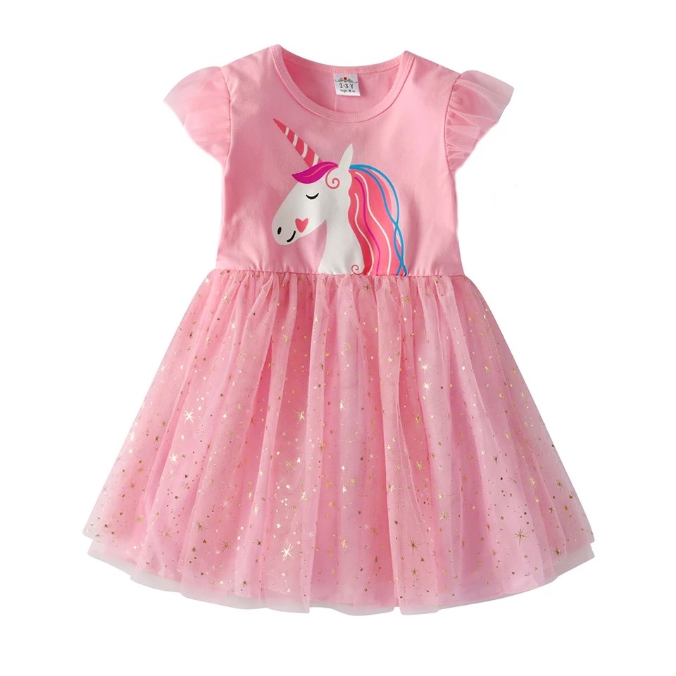 

Sukienka 98 tiulowa różowa Unicorn wesele brokat