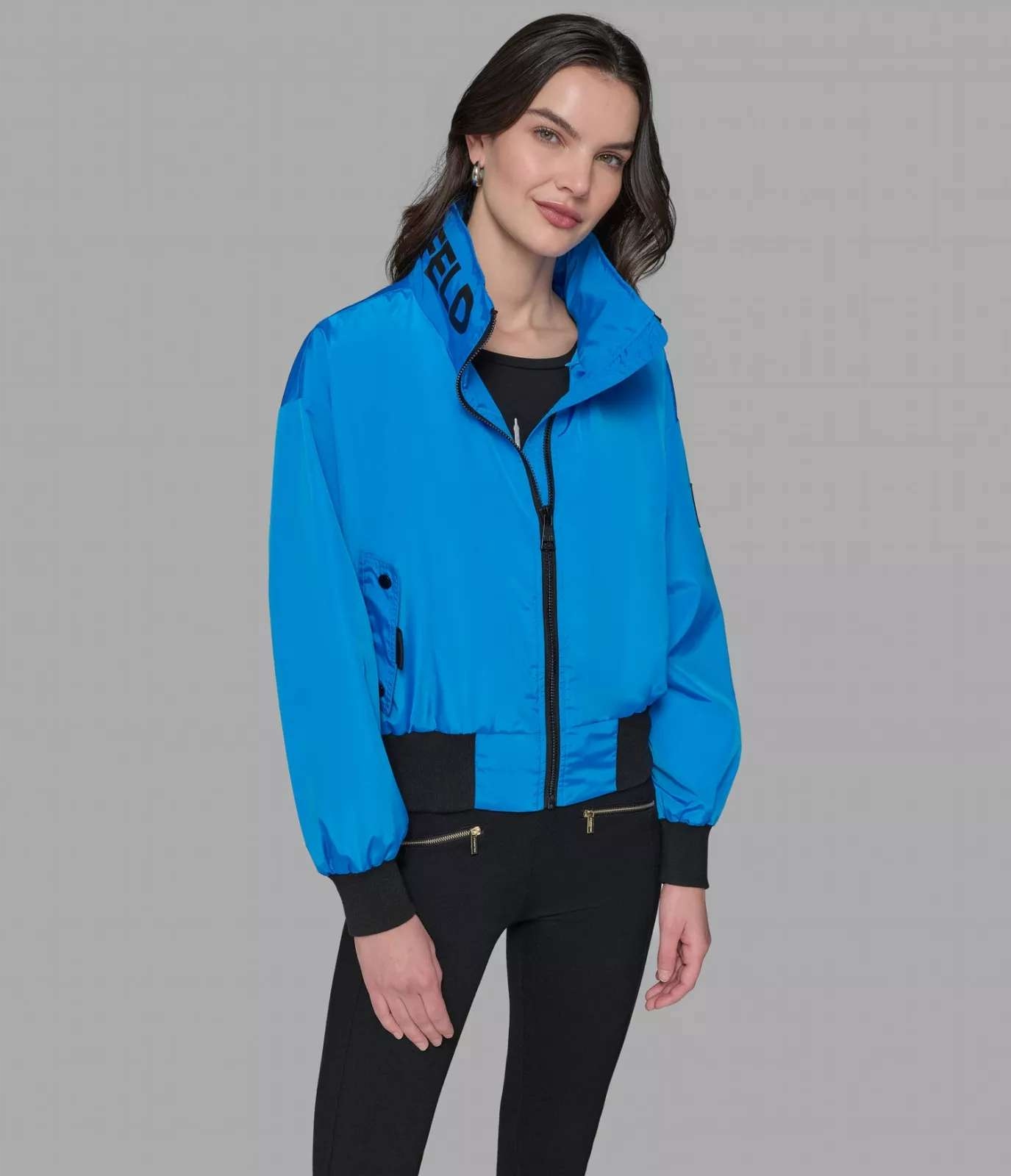 Karl Lagerfeld dámský modrý bomber Collar S