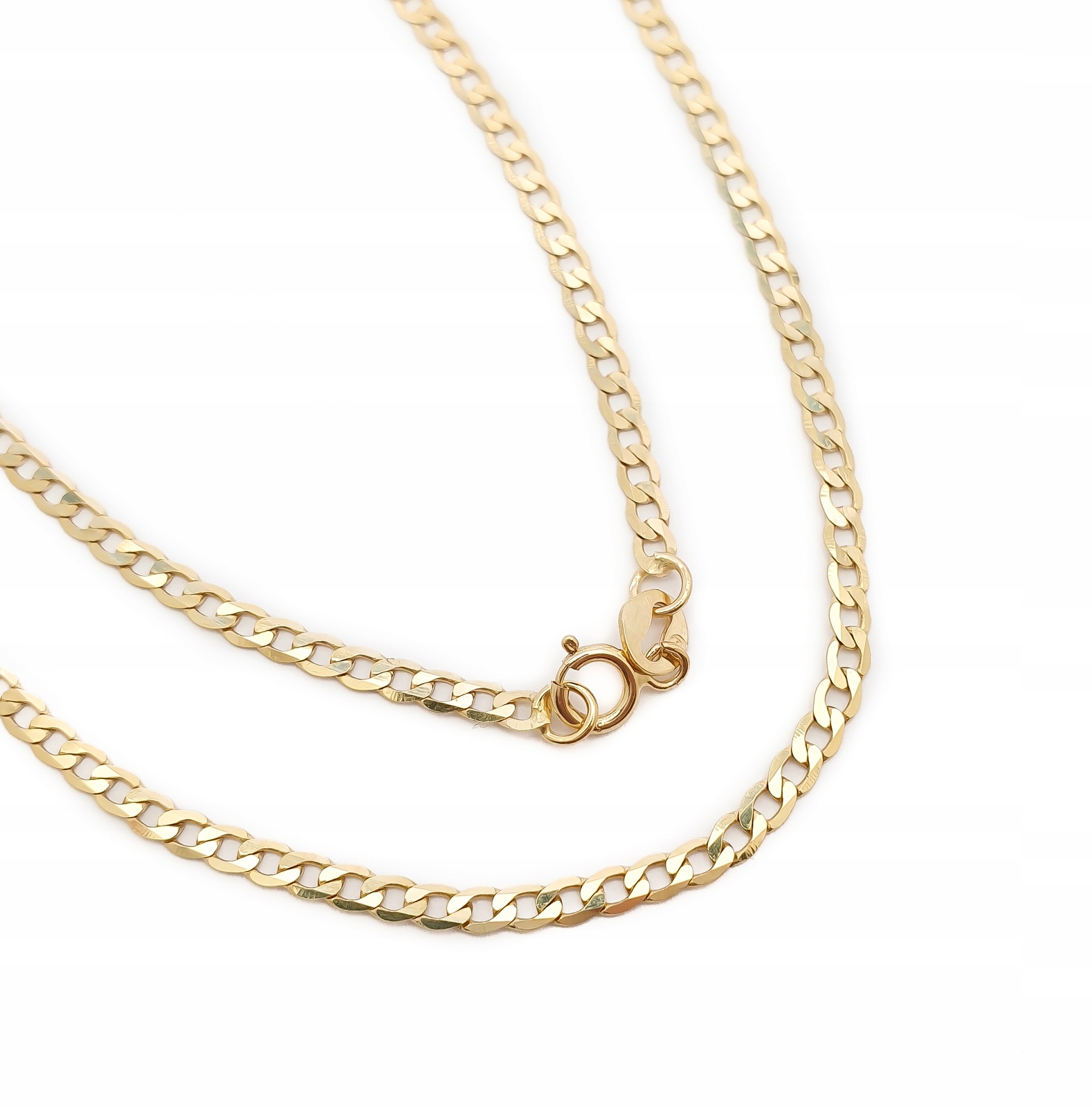 Złoty 14k Łańcuszek Pancerka Pełna 55 cm 2.4 mm