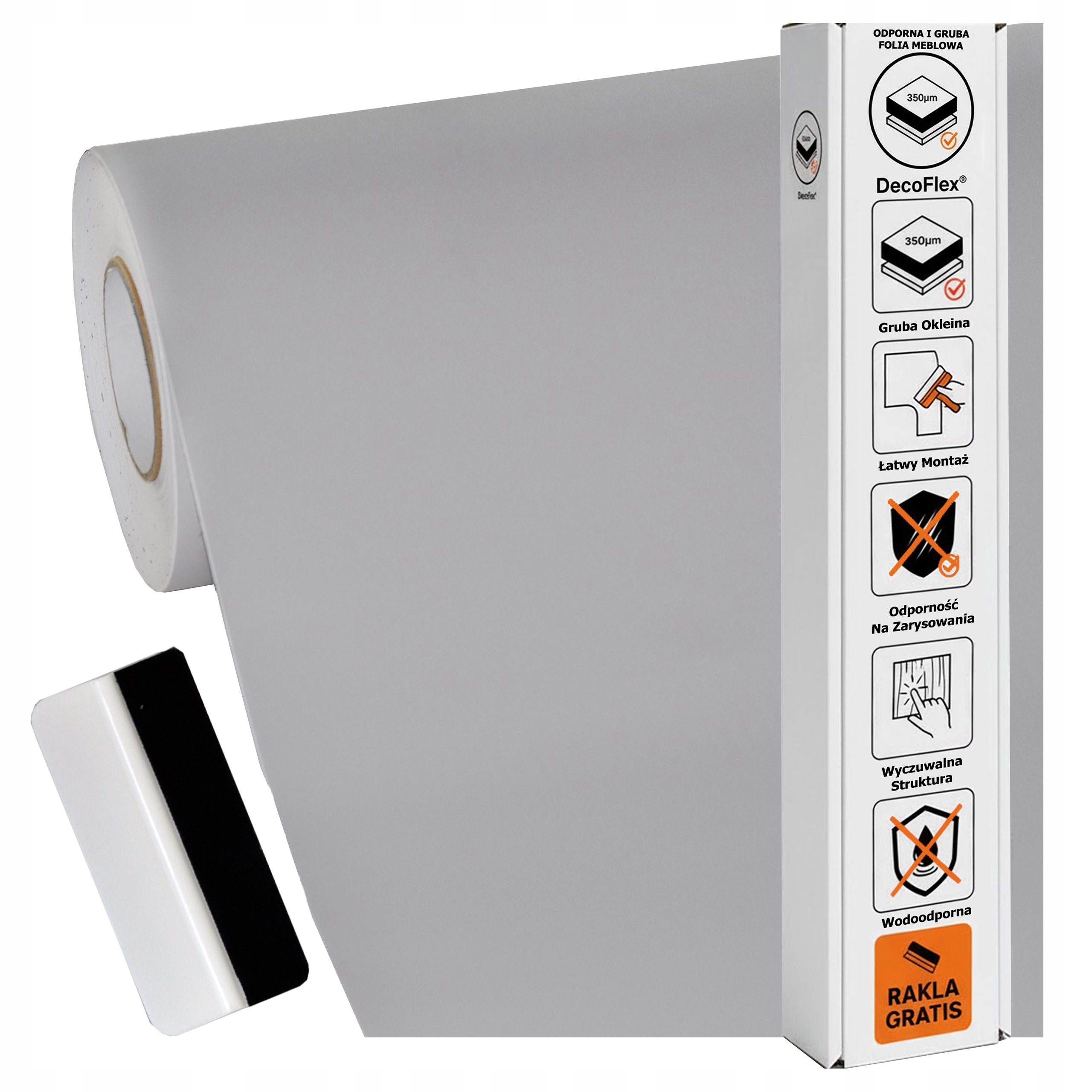 Nábytková dýha Samolepicí 122 x 200 cm Pracovní deska Dveře Silná struktura Stříbro