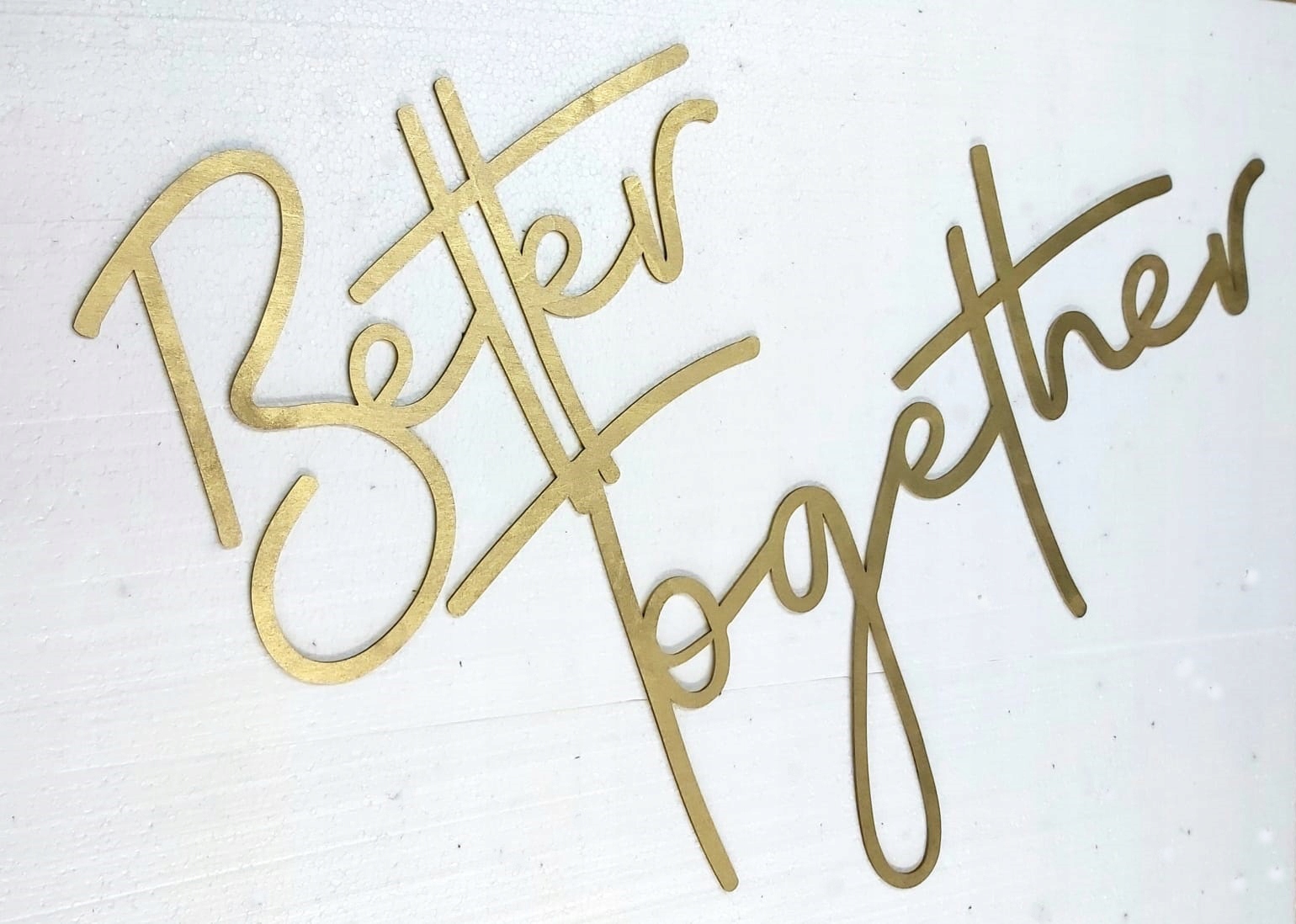 Złoty napis Better Together Ślub Wesele 80cm