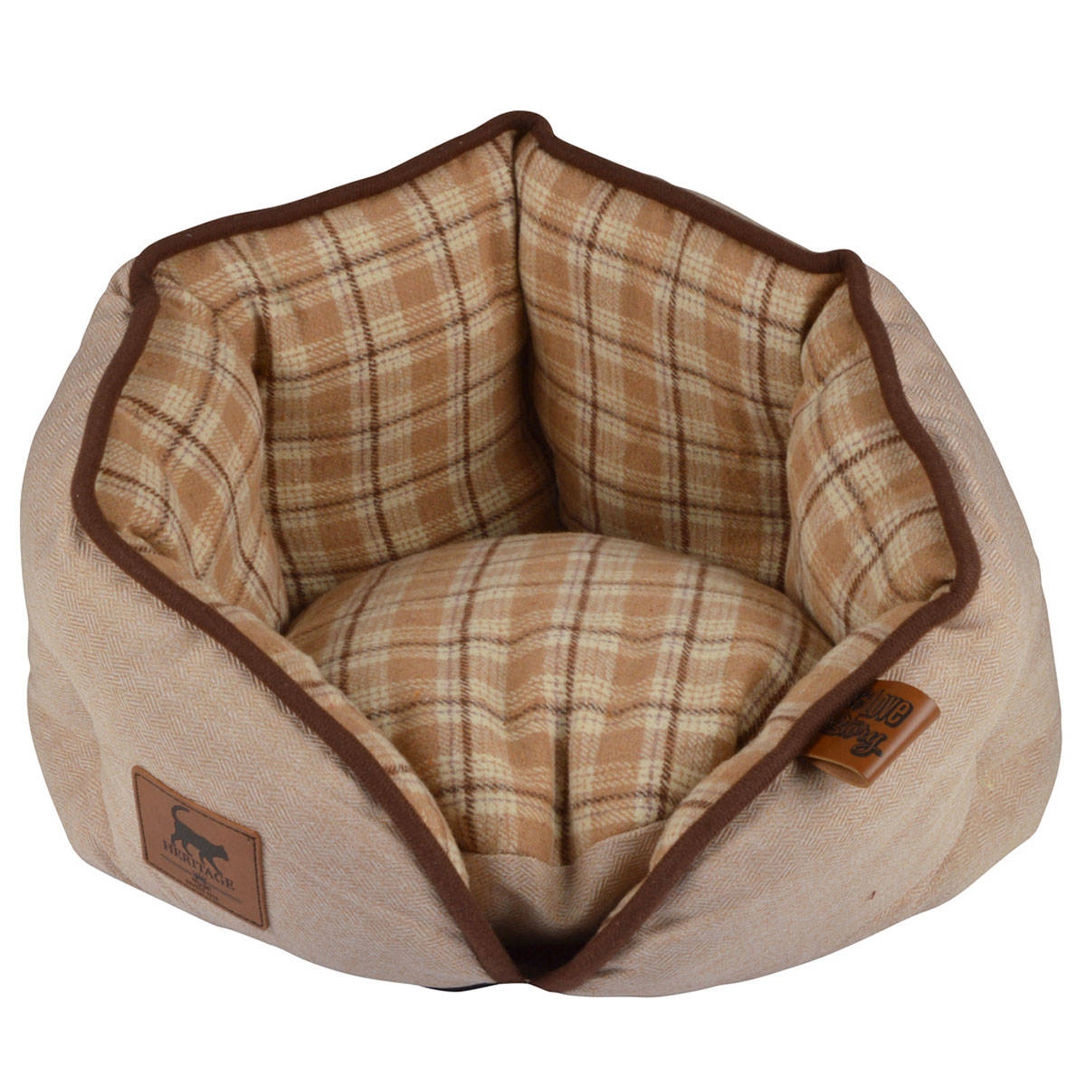 Levně Pelíšek Pro Psa Kočku pohodlný měkký Ø40cm Béžový