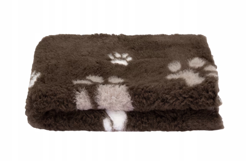 DryBed Blovi VetBed A+ Pelíšek M 100 x 75 cm Čokoládové s tlapkami