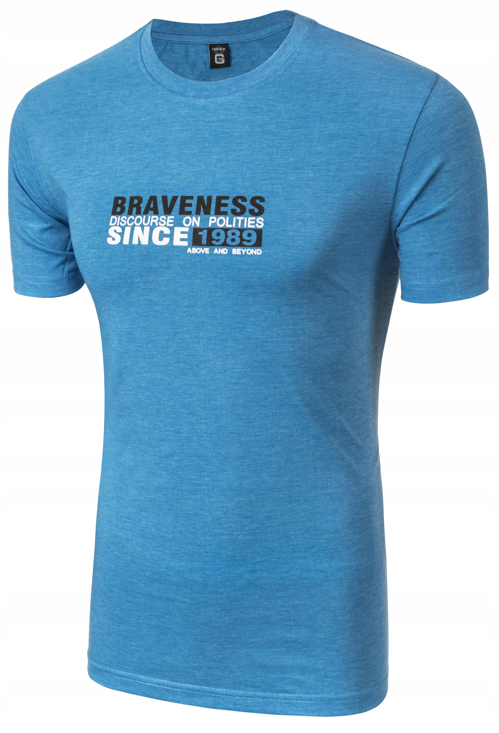 

T-shirt Koszulka Koszulki Męskie 67310 4XL niebies