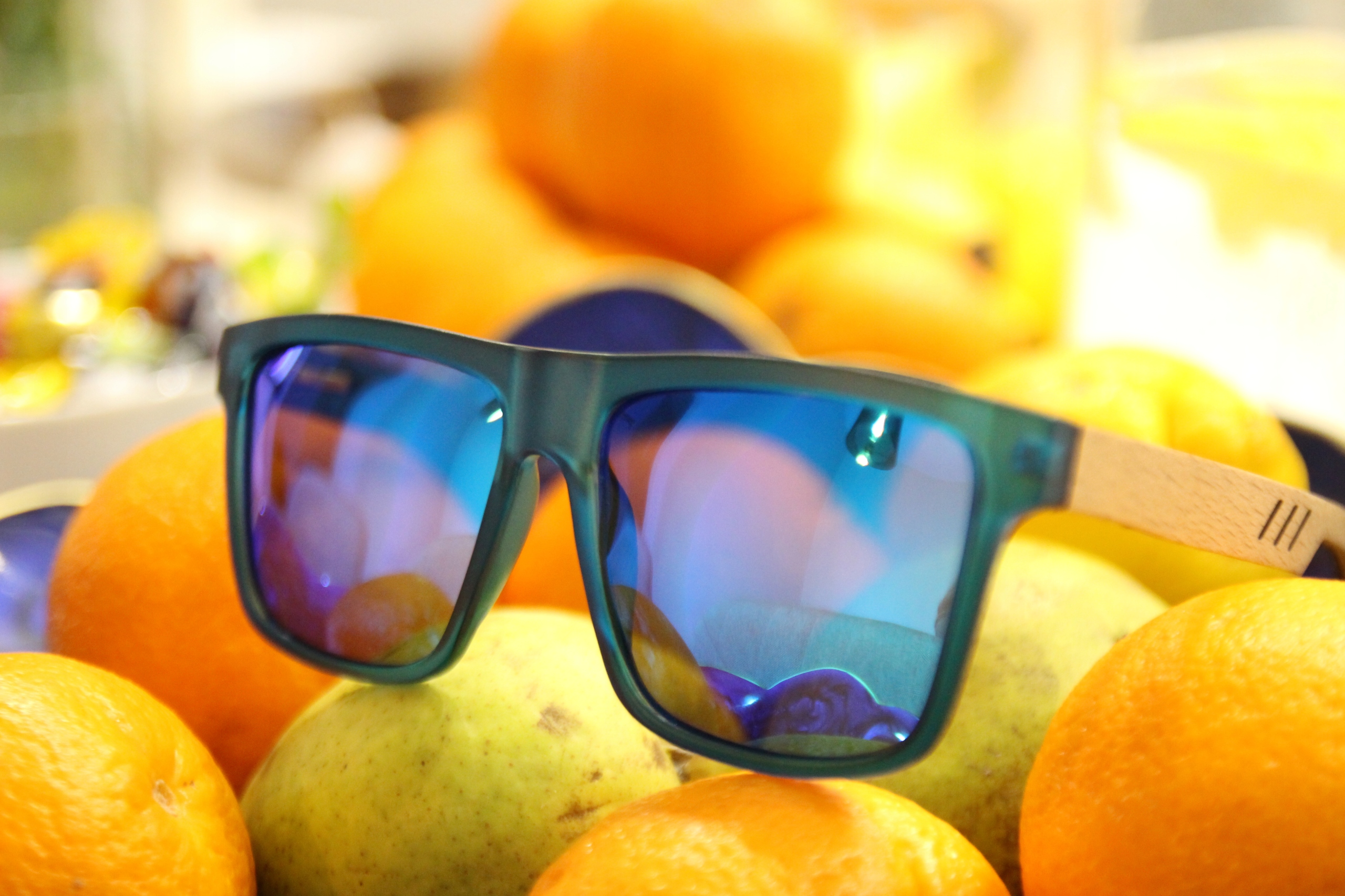 UNISEX Drewniane ModNe Okulary przeciwsłoneczne Szerokość mostka 16 mm